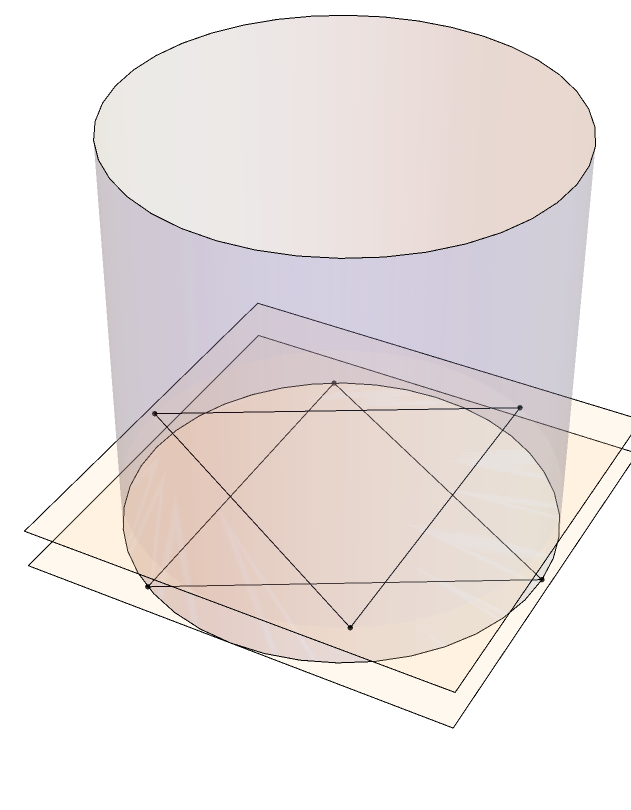 Points au sommets d'un polygone régulier de m côtés dont les sommets sont à égale distance des sommets du polygone inférieur